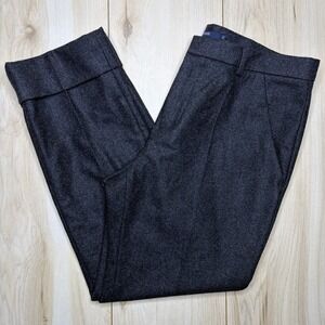 Sofie D'Hoore 100% Wool Flannel Trouser Dress Pants Women's 40 (34x27) Gray